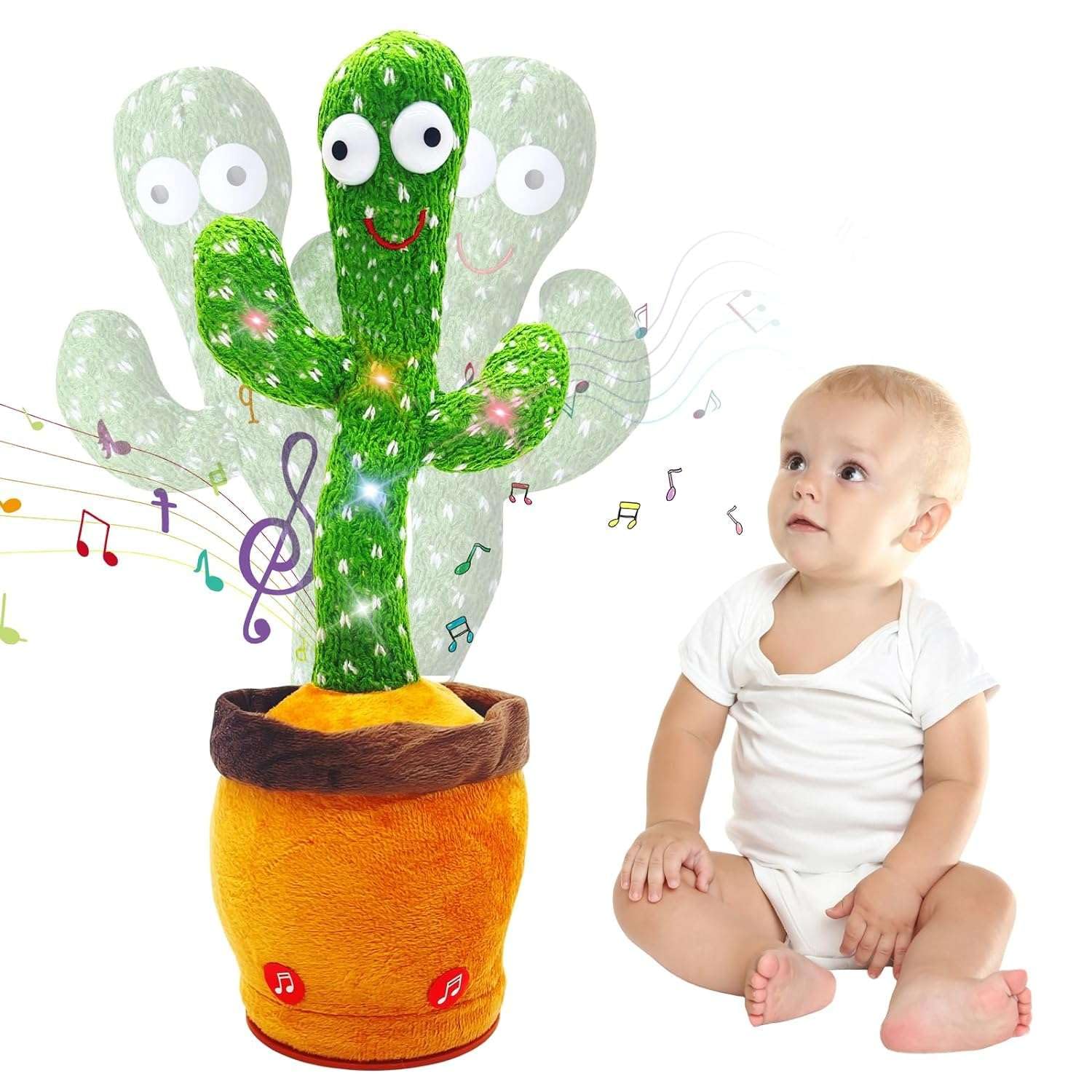 IRQA Dancing Cactus Toy for Kids | Talking Cactus Toys for Kids | Speaking Cactus Toy | Sing 120 Songs, Emit Colorful Lights, and Repeat What You Say for Babies (Style_16 (B0DF81NZHZ) Amazon Price History, Amazon Price Tracker