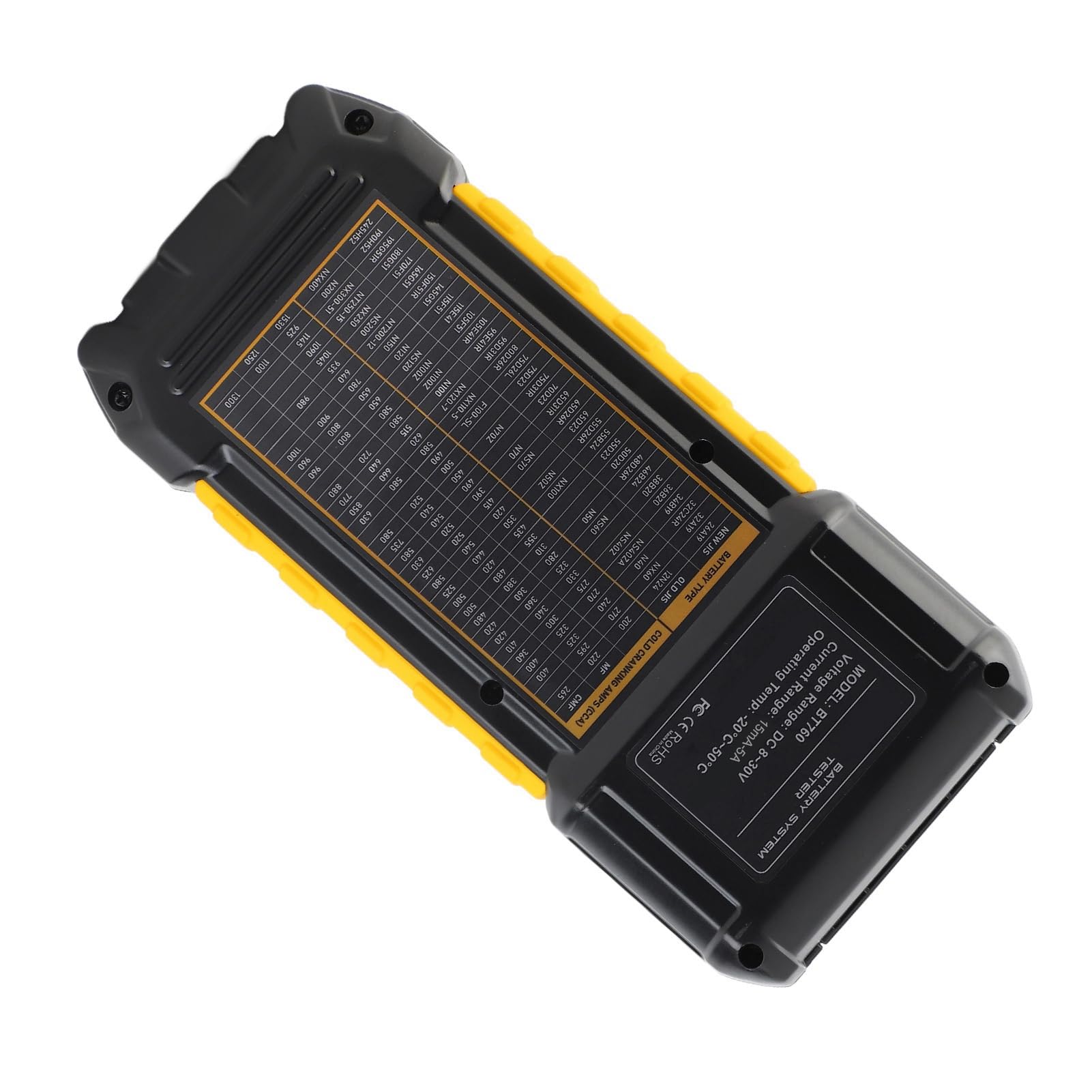 Tester Batteria Auto 12V, Analizzatore Batteria Digitale Auto con Stampante Integrata, per Batterie Al Gel AGM Normali, Supporto Multilingue, capacità di Carico 100-3000 CCA