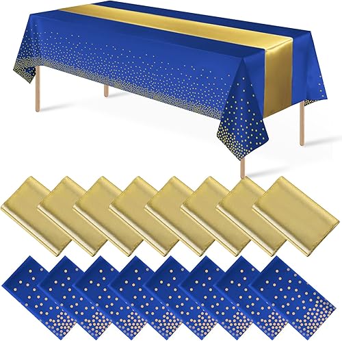 Miniatura 16 de Juego de 16 manteles desechables de plástico para fiestas y camino de mesa de satén negro y rojo, mantel de satén rojo para bodas, cumpleaños, baby