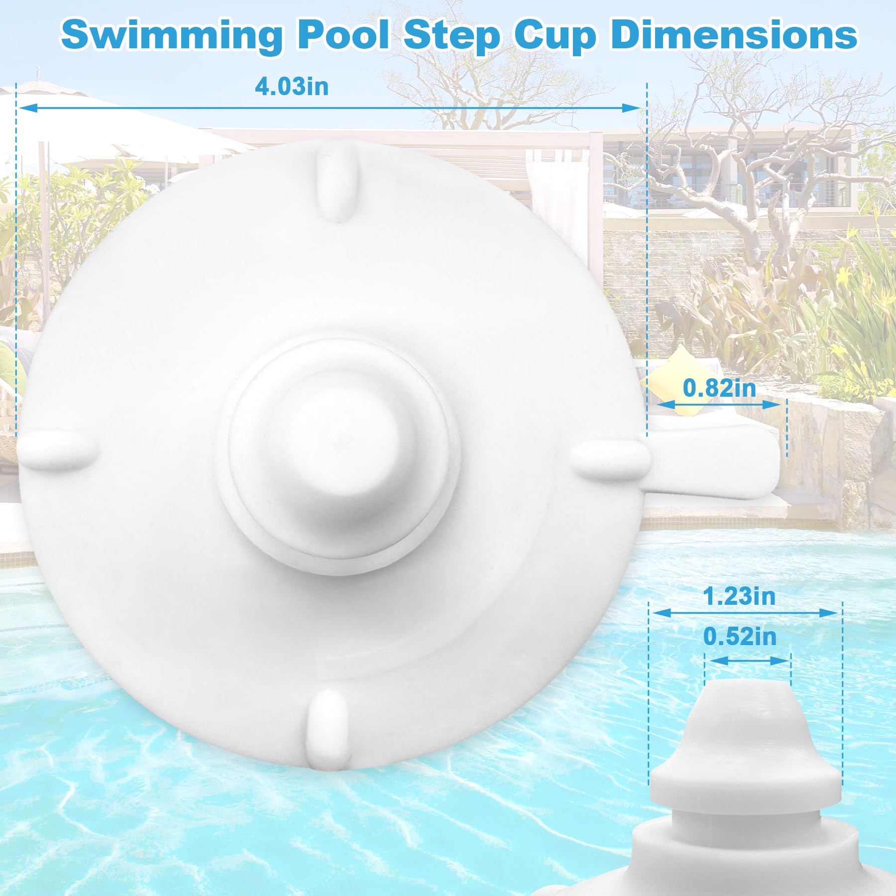 SuperDi Ersatz-Saugnäpfe für Innovaplas oberirdische Schwimmbadleiterstufen (4 Stück)
