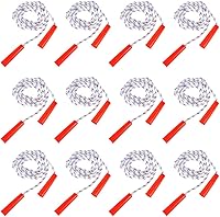 Vista 5 de Cuerdas de saltar duraderas para niños, nailon con asas de plástico, actividades de salto en interiores y exteriores, recuerdos de fiesta, 84