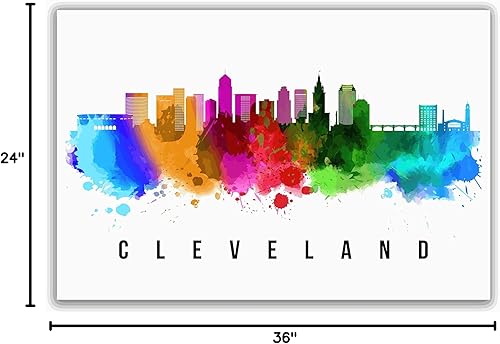 Vista 37 de Póster de Atlantic City Skyline New Jersey, pintura de paisaje urbano de Atlantic City, póster de Atlantic City New Jersey, impresión de paisaje