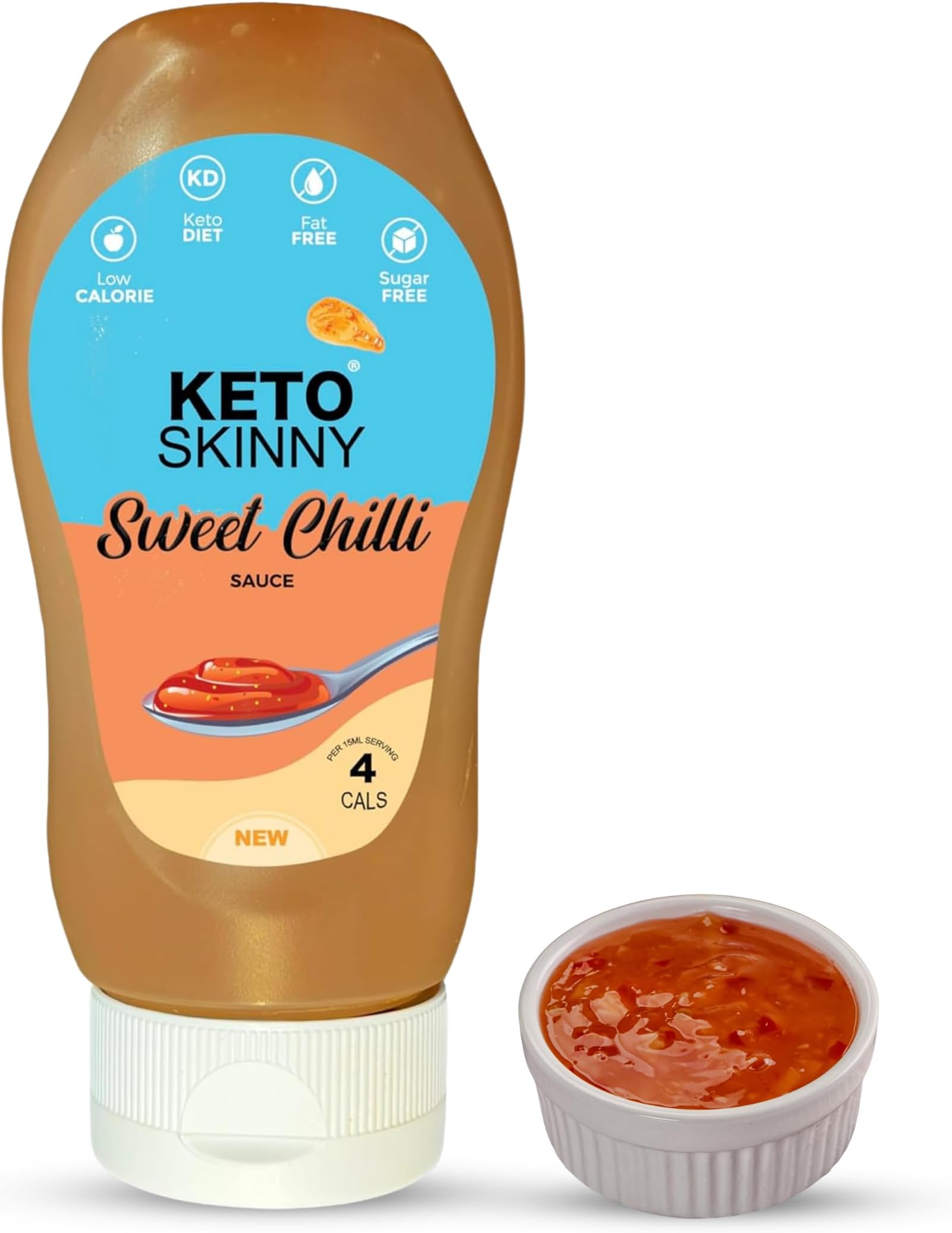 Sweet Chilli Sauce 300 ML (Pack of 1) โ Low Calorie (4 Cals/Serving), No Added Sugar, Fat Free, Keto Friendly, Vegan & Gluten-Free, Sweet Chilli Dip & Marinade for Cooking & Snacking