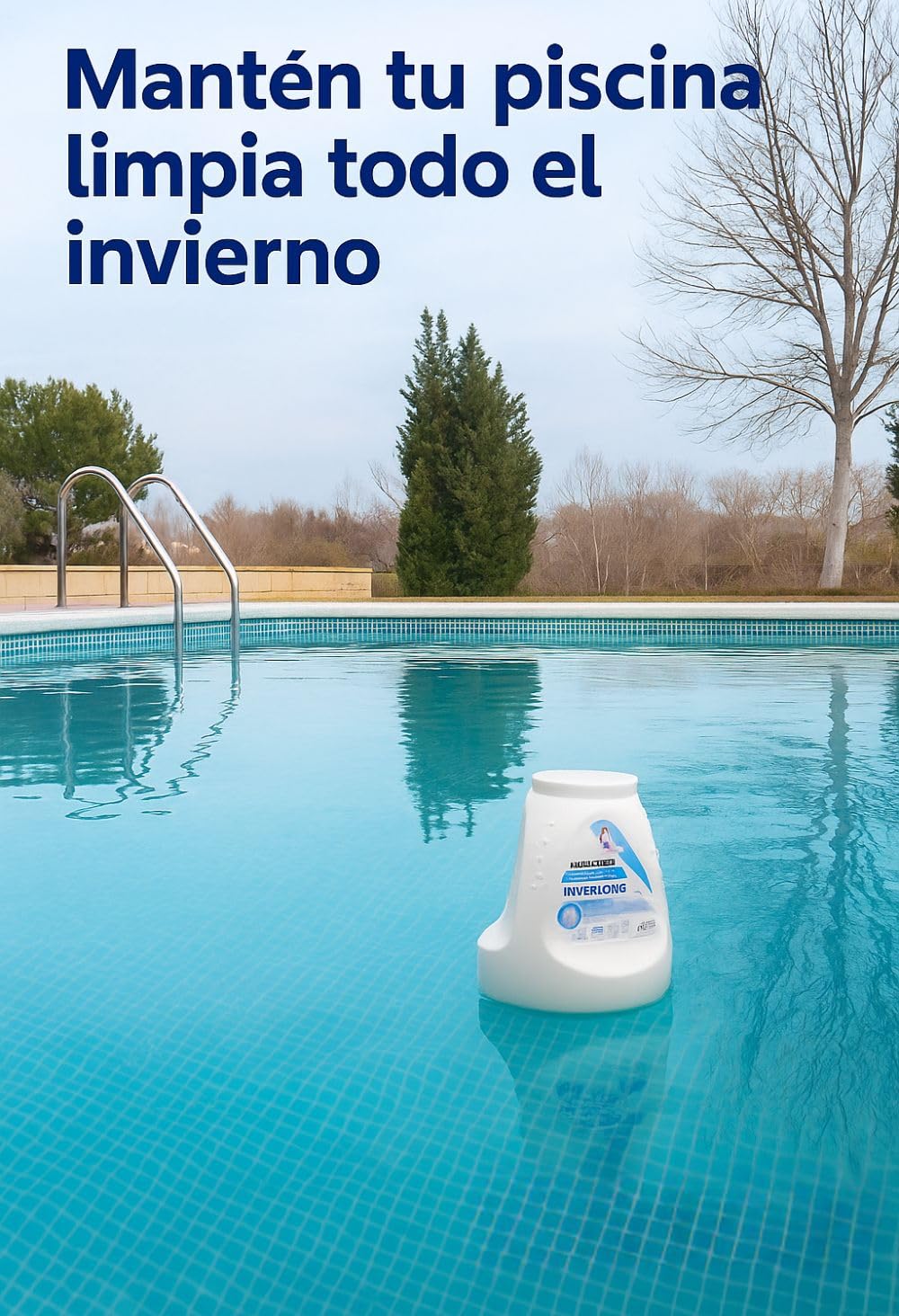 RASMACOR | Astral 75151 Iverlong Invernador Piscina 1,75 kg con Dosificador Flotante | Tratamiento Invernal Antialgas, Bactericida y Floculante | Agua Clara Todo el Invierno