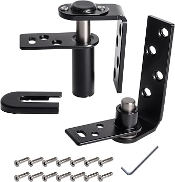 1 Pack Swing Door Hinge, Cafe Door Hinges Dual Swing, Hardware Commercial Saloon Door Hinges Heavy Duty, 180 Degree Rotation for Double Swinging Cafe Door Hardware Hinges