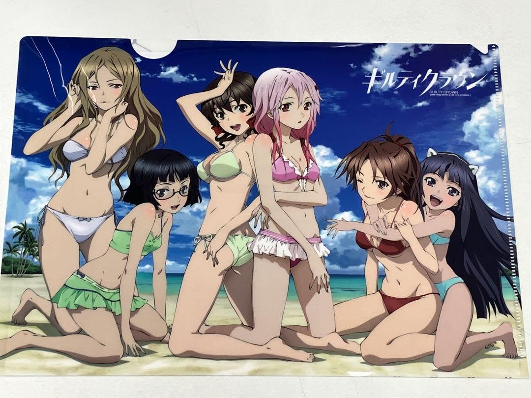 新品未開封　ギルティクラウン デスクマット　2枚セット　いのり&真名　水着 ギルティクラウン » ギルティクラウン デスクマット「教室