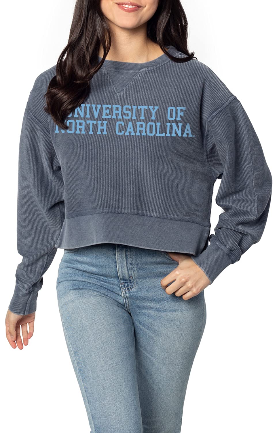 chicka-d NCAA womens Corded Boxy Pullover