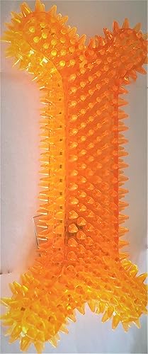 Miniatura 4 de Playtime Mega Squeaker Bone - Juguete para perros de 11.5 pulgadas de largo (varía en color)