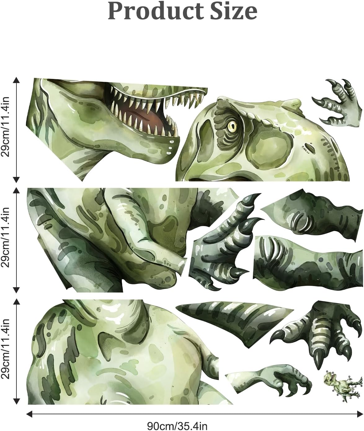 Large Dinosaur Wall Decals, Tyrannosaurus Dino Wall Stickers Vinyl Peel and Stick Wall Decal Self Adhesive Wall Art Sticker for Baby Nursery Kids Room Home Decor (W42.1*H51.2in) - Image 6