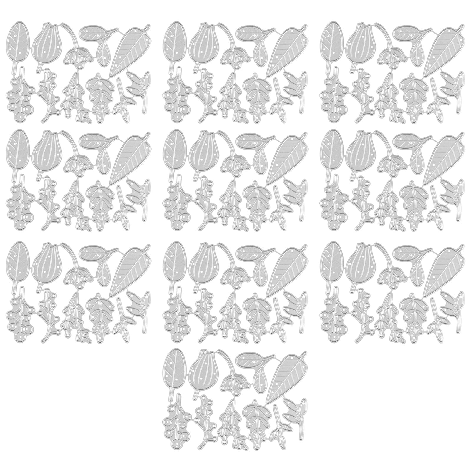 PANGBOER 10Pcs Christmas Cutting Dies Flower Die Cut Animal Cutting Dies Stencils for Scrapbooking Invitation Card Making Die