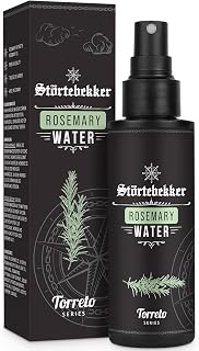 Agua de romero prémium de Störtebekker – Spray hidratante natural y refrescante – Agua de romero para cuero cabelludo graso y piel con impurezas – Cuidado del cabello vegano, sin siliconas (125 ml)