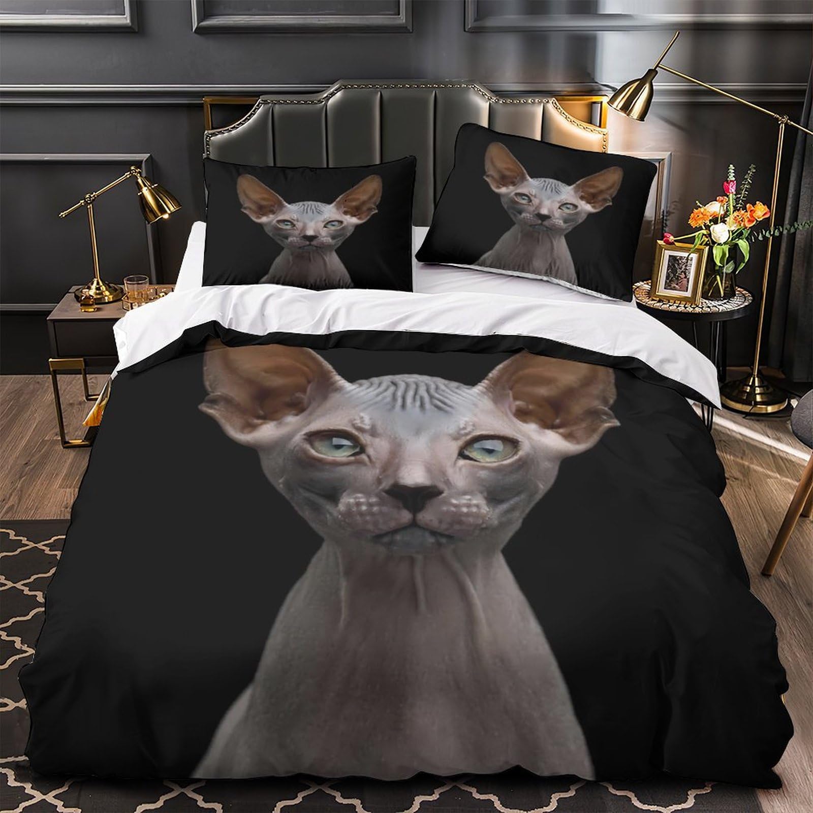 Housse de Couette Univers 3D Grand Lit Super King avec Parure de Lit Espace