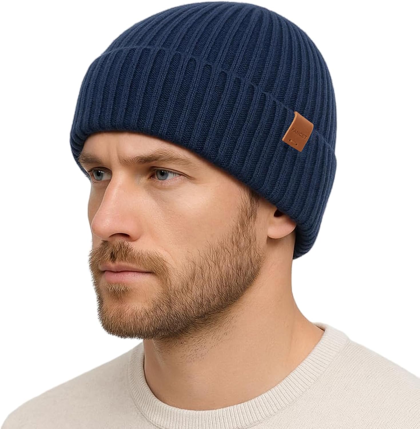 TOP-EX PolarWool™ Oversized 100% Merino Wool Fleece Lining M L XL XXL Beanie Cold Weather Winter Hat Big Head - Image 8