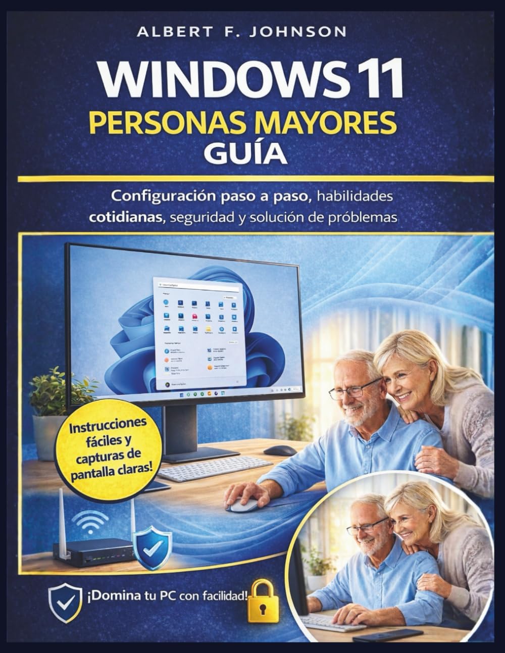 Windows 11 Personas mayores Guía: Configuración paso a paso, habilidades cotidianas, seguridad y solución de problemas