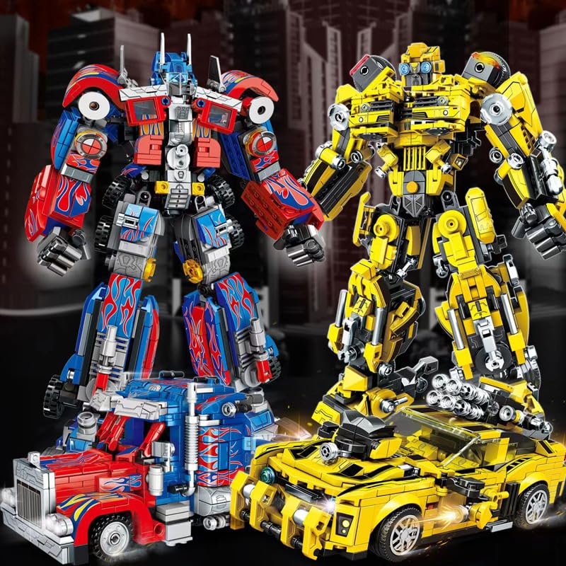 Image of INSAIN Transforming Robot & Car Building Blocks Construction Set for Kids