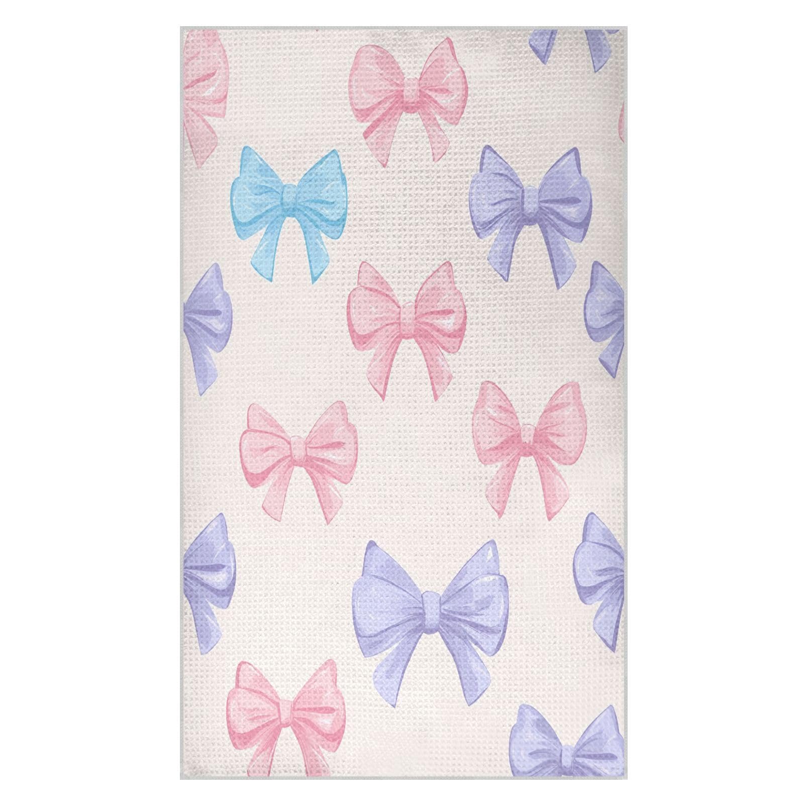 BURSTDDY Bow Kitchen Towels,Absorbent Dish Towels 1 Pack