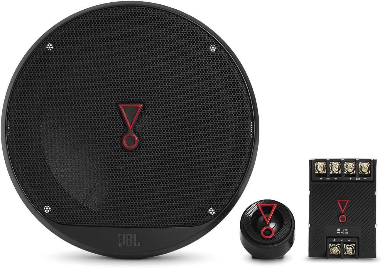 JBL Stage3 607C Sistema Componenti impianto Stereo Altoparlanti auto a 2 vie - da 250 watt Casse Auto JBL Pro Sound con altoparlante integrati da 16 - 17 cm e tweeter separati