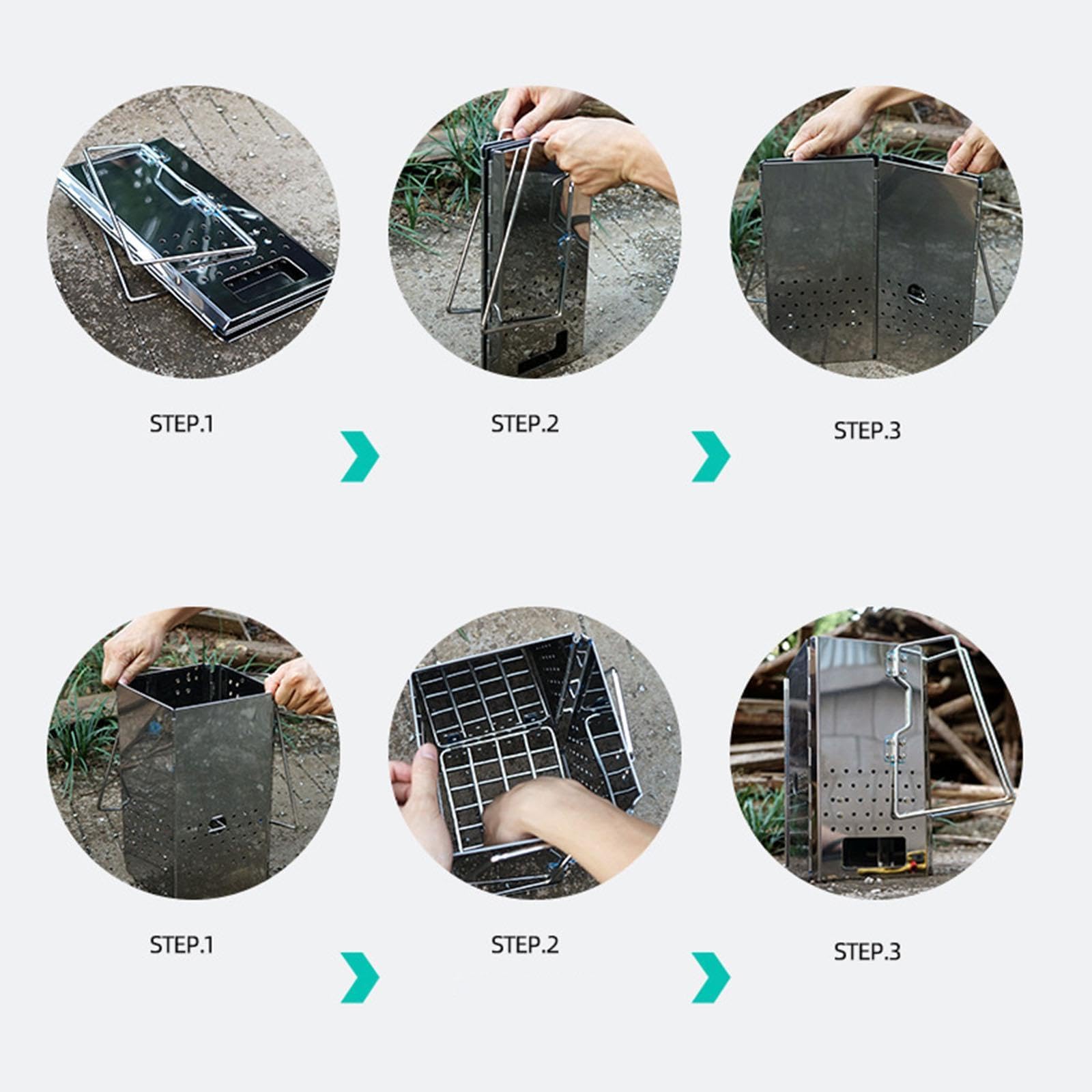 Chimenea Portátil Plegable Para Cocinar