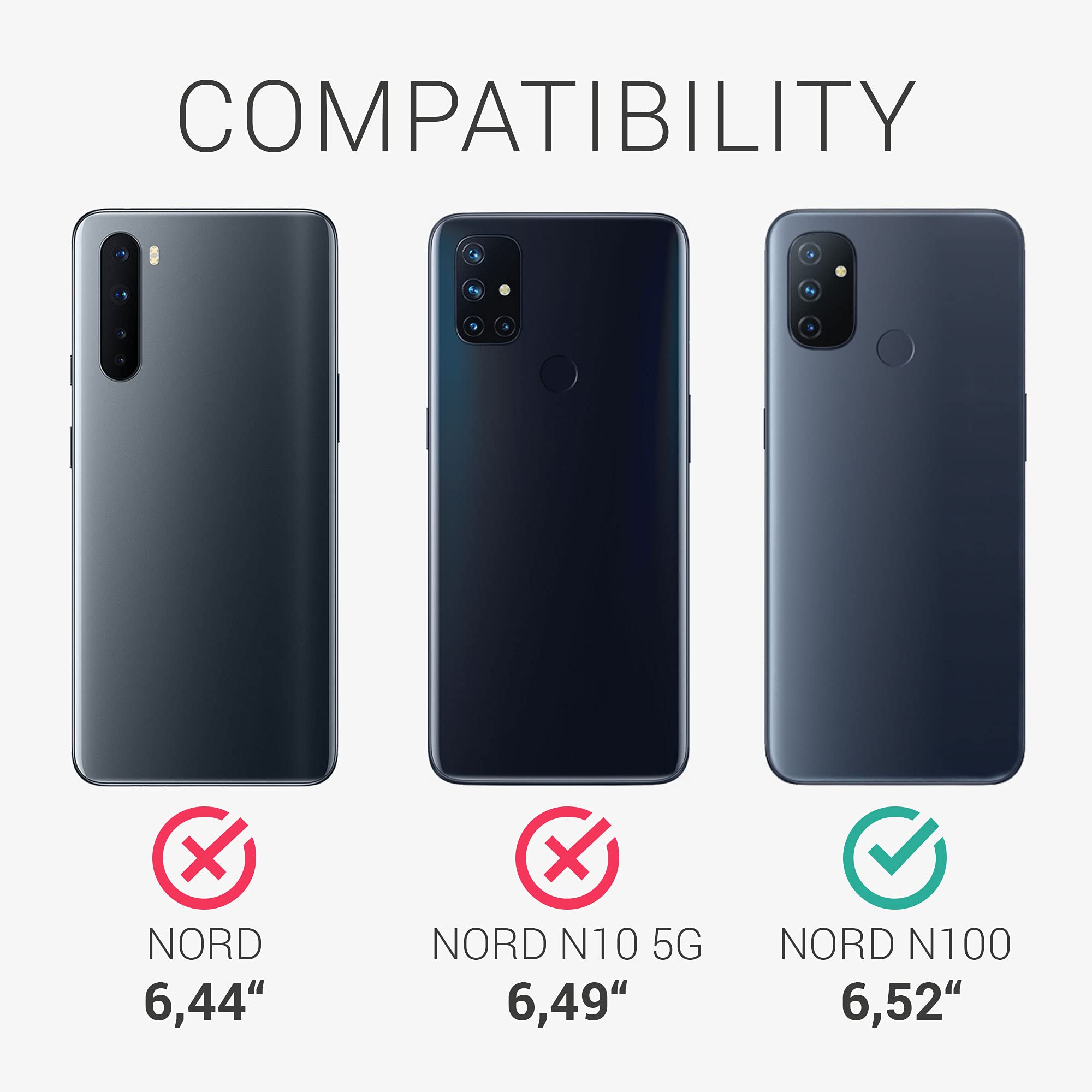 Moex Collana Porta Cellulare Per OnePlus Nord N100 - Custodia In Silicone Con Cinturino Regolabile Grigio, Protezione Antishock