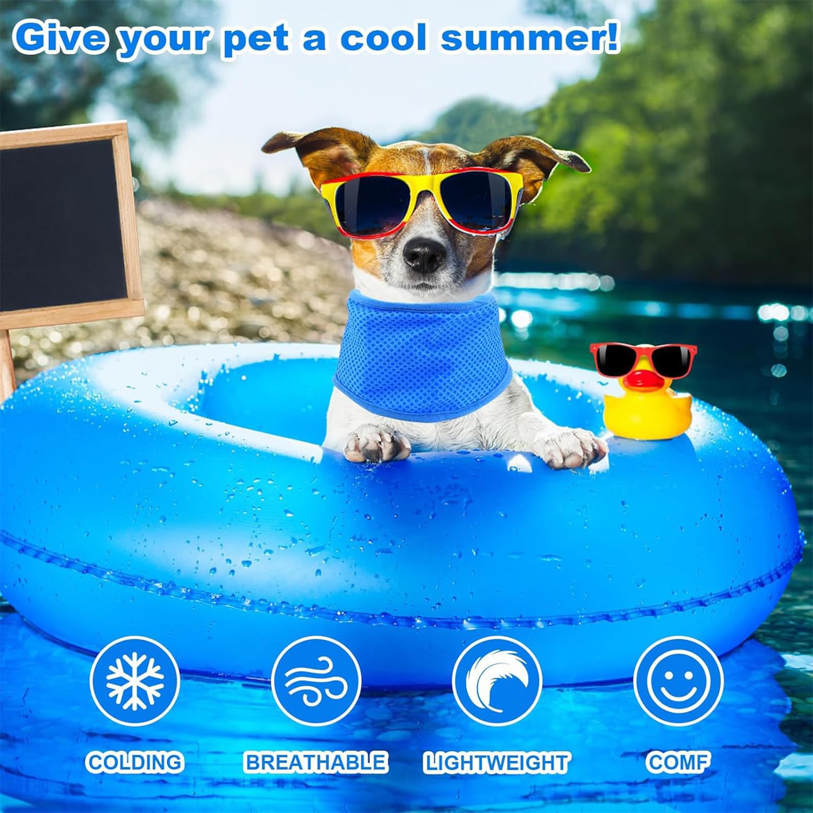 KASESSS Dog Cooling Bandana, Summer Dog Cooling Collar - Image 3