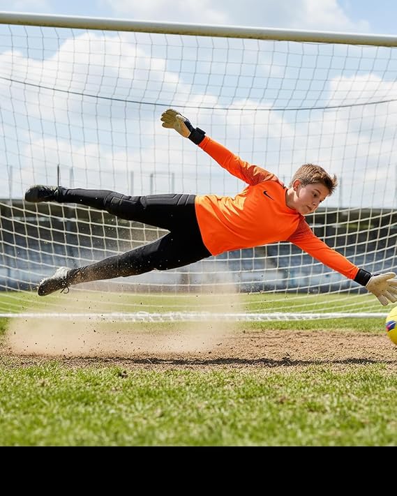 Buffon Goalkeeper Pants for Kids and Youth, Champion Long Padded Soccer Goalie Pants with Protective Padding