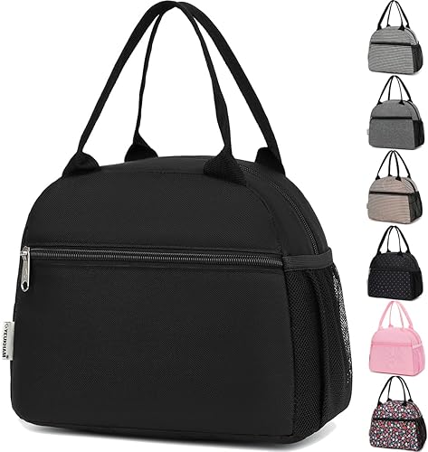 Lonchera para mujeres, adultos, hombres, niños y niñas, pequeña y bonita lonchera de gran capacidad, contenedor de almuerzo aislado para el trabajo,