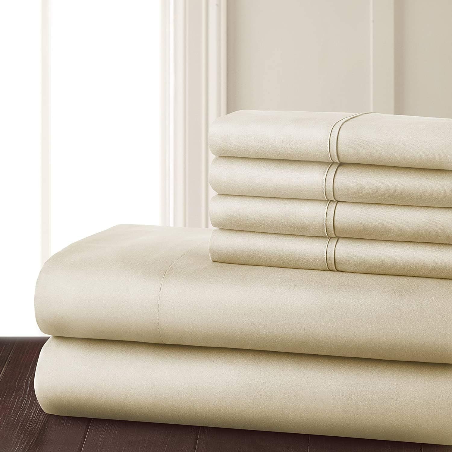 800 TC Cotton Sheets for Three Quarter Size Bed 6 Piece