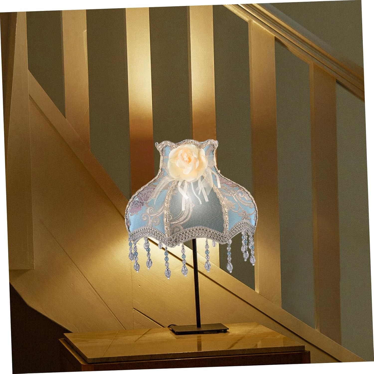 Generic Scallop Edge Lamp Shade Romantic Lace Table Lamp Floor Lamp Vintage Style Luxury Home Accessory