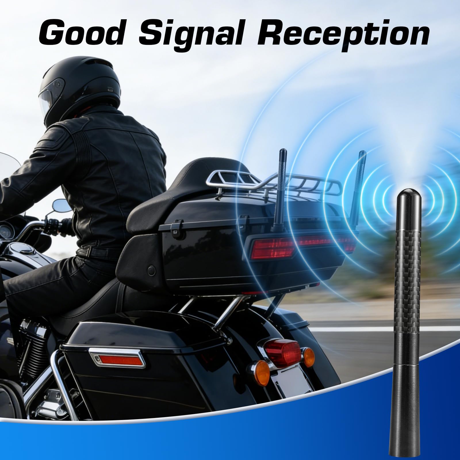 Amazon.co.jp: Tecreddy ショートオートバイアンテナ ハーレー