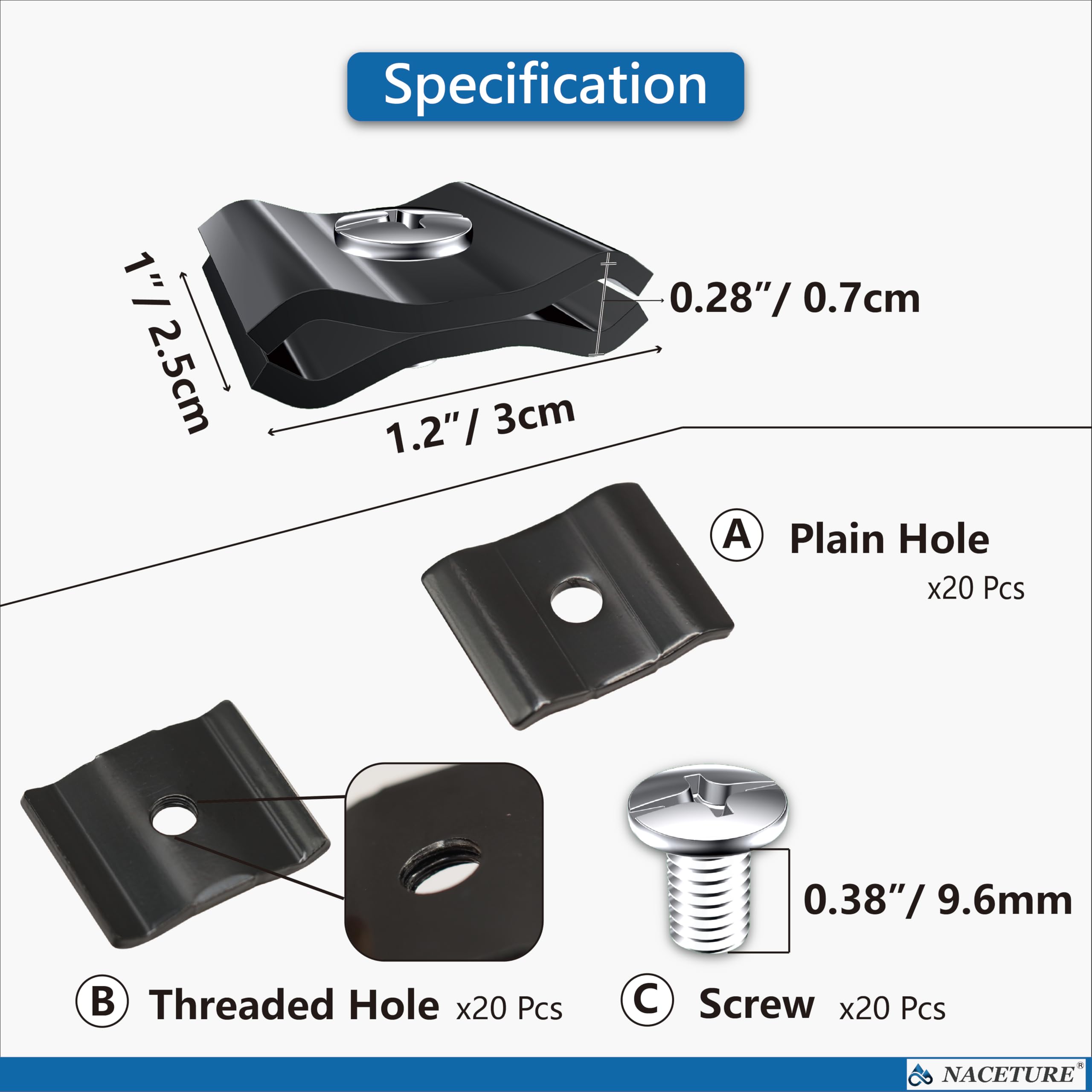 20 Pack Black Gridwall Joining Clips Accessories Grid Wall Panel Connectors for 36mm Wire Grid Panels, Heavy Duty Wall Grid Clips, Easy Install Display - Image 3