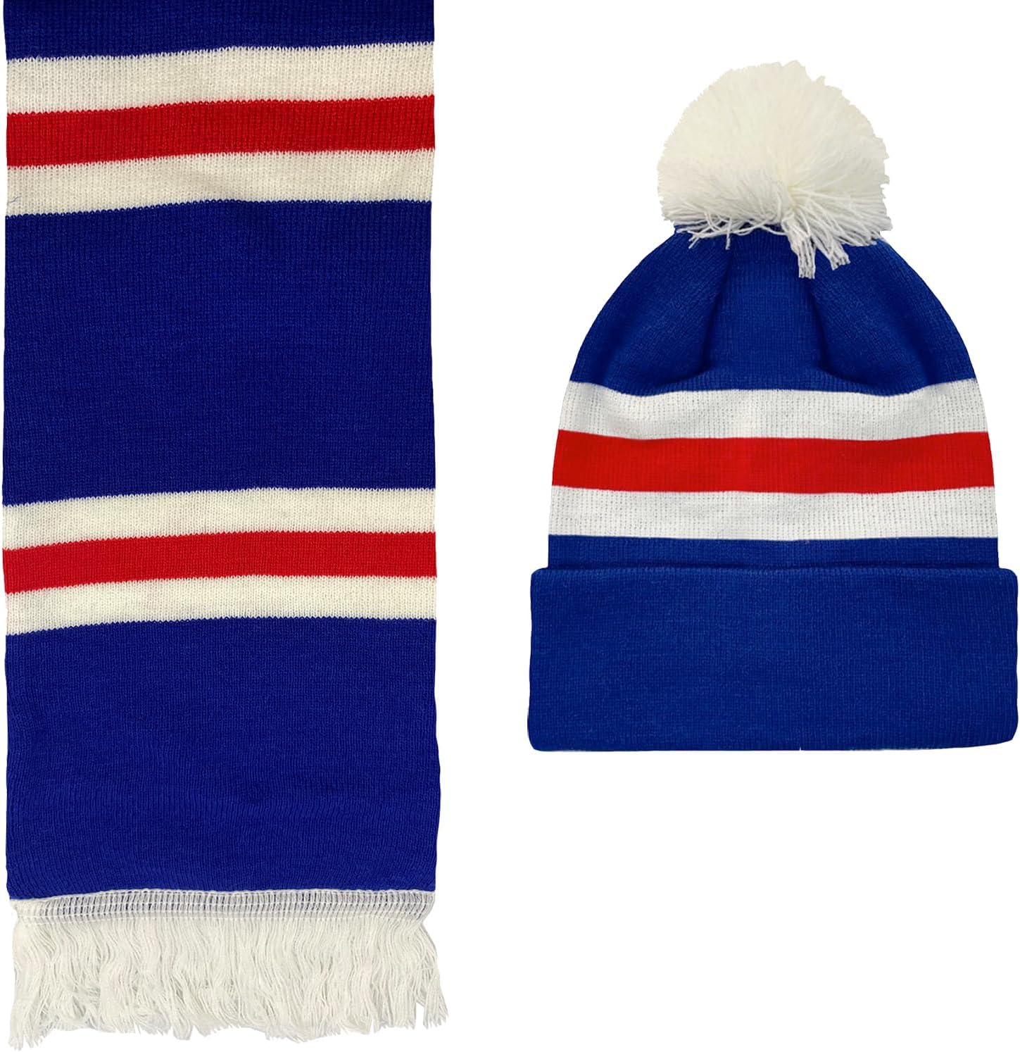 fan originals Rangers Hat & Scarf Set Retro Football Gift