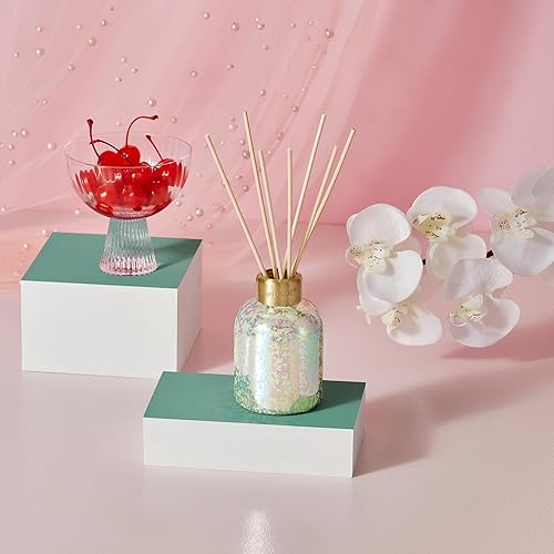 Miniatura 2 de Capri Blue Difusor de varillas El juego de difusor de varillas incluye aceite perfumado, palitos y botella de vidrio iridiscente de mercurio,