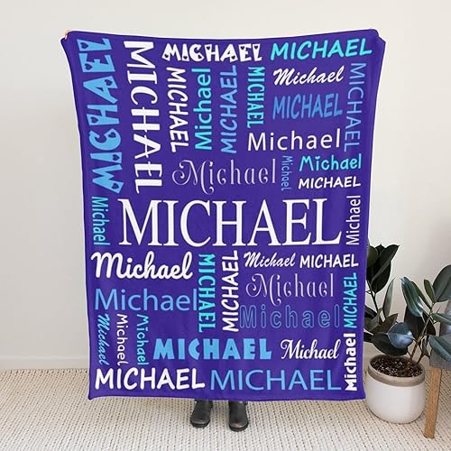 Miniatura 4 de Manta personalizada con nombre para niños, mantas personalizadas con nombre y texto para adultos, niños, niñas, niños, recién nacidos, regalo para