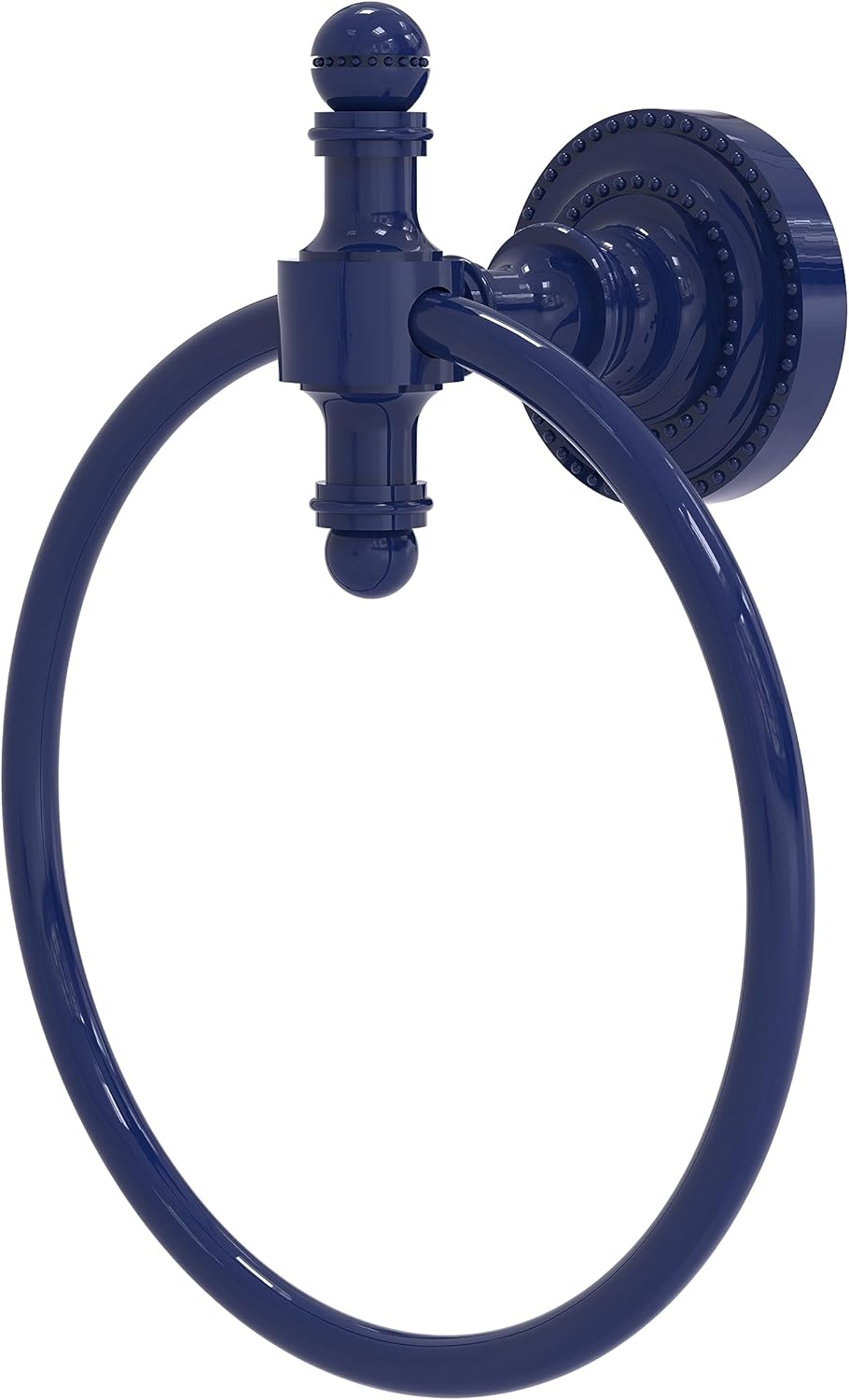 Allied Brass RD-16-FTB Retro Dot Collection Towel Ring, Flat Troll Blue