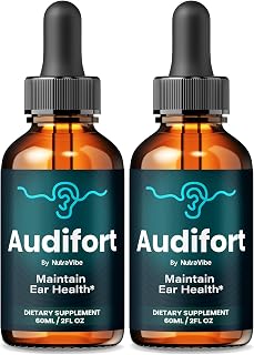 (2 Pack) Audifort – Daily Hearing Support Drops with a Clean Liquid Formula for Ear Health, Auditory Clarity and Inner Ear Balance | Plant-Based, Easy-to-Use Droppers (60 Servings)
