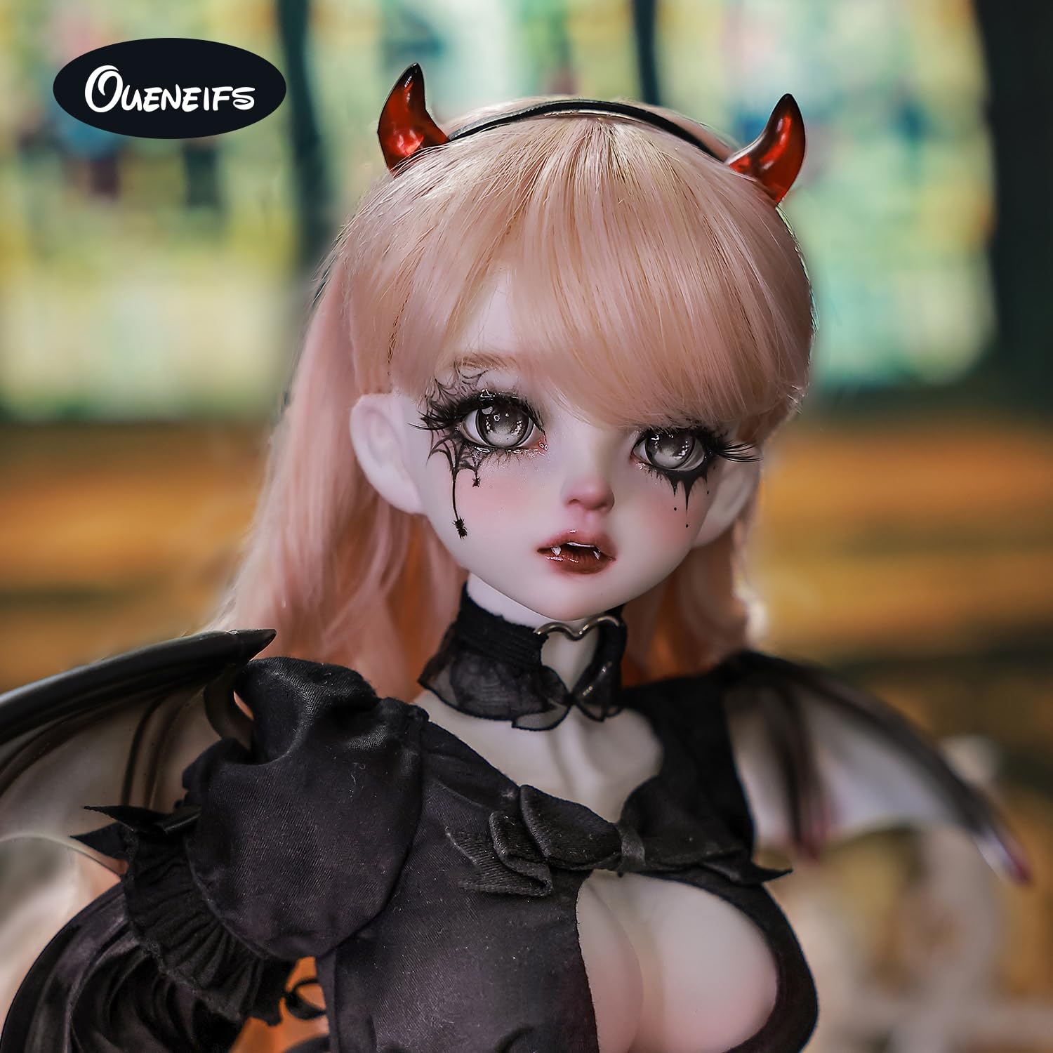 Oueneifs Satanibjd 1/4 Bjd Puppe Halloween Hexe Dämon Stil Dunkler Party Ball Gelenkpuppen Harz Spielzeug