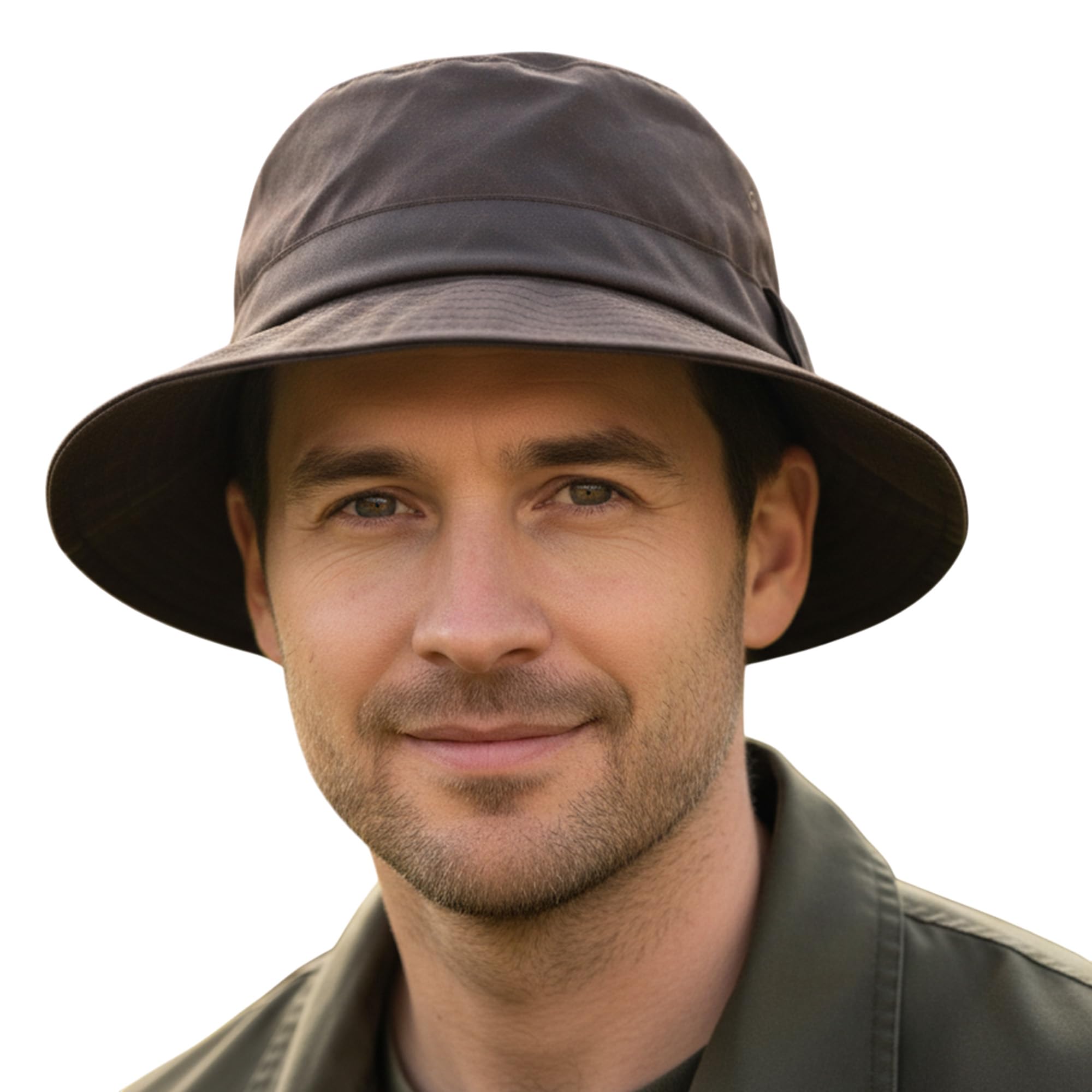 Game Technical Apparel Safari Boonie Bush Waxed Cotton Bucket Sun Hat (L - 59cm, Brown)