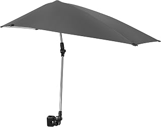 Sport-Brella Versa-Brella SPF 50+ Adjustable Umbrella with Universal Clamp - Portable UV Shade for Chairs, Golf Carts & Strollers