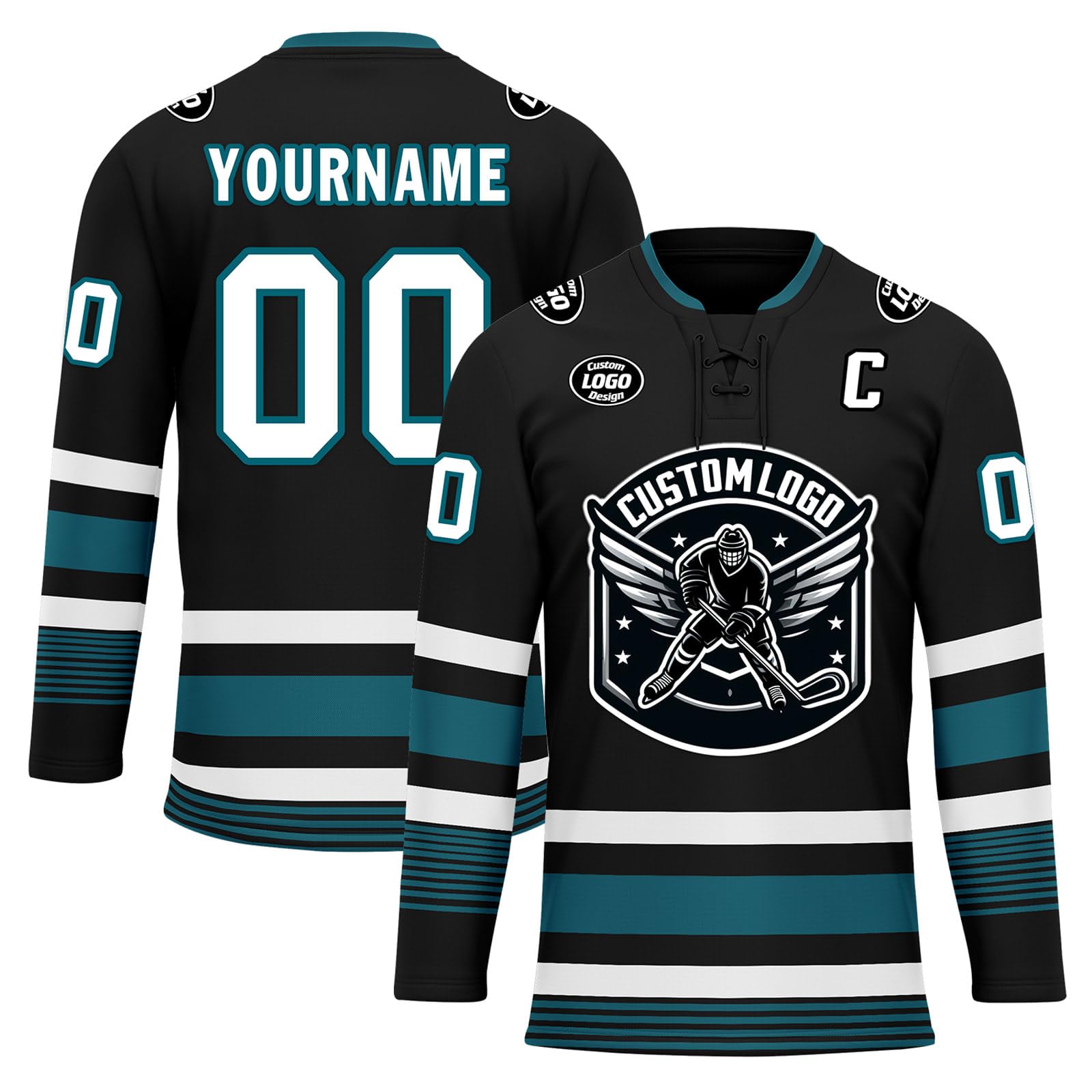 Custom Ice Hockey Jersey for Men Women Youth, Personalized Team Name Number Logo Practice Training Team Uniform
