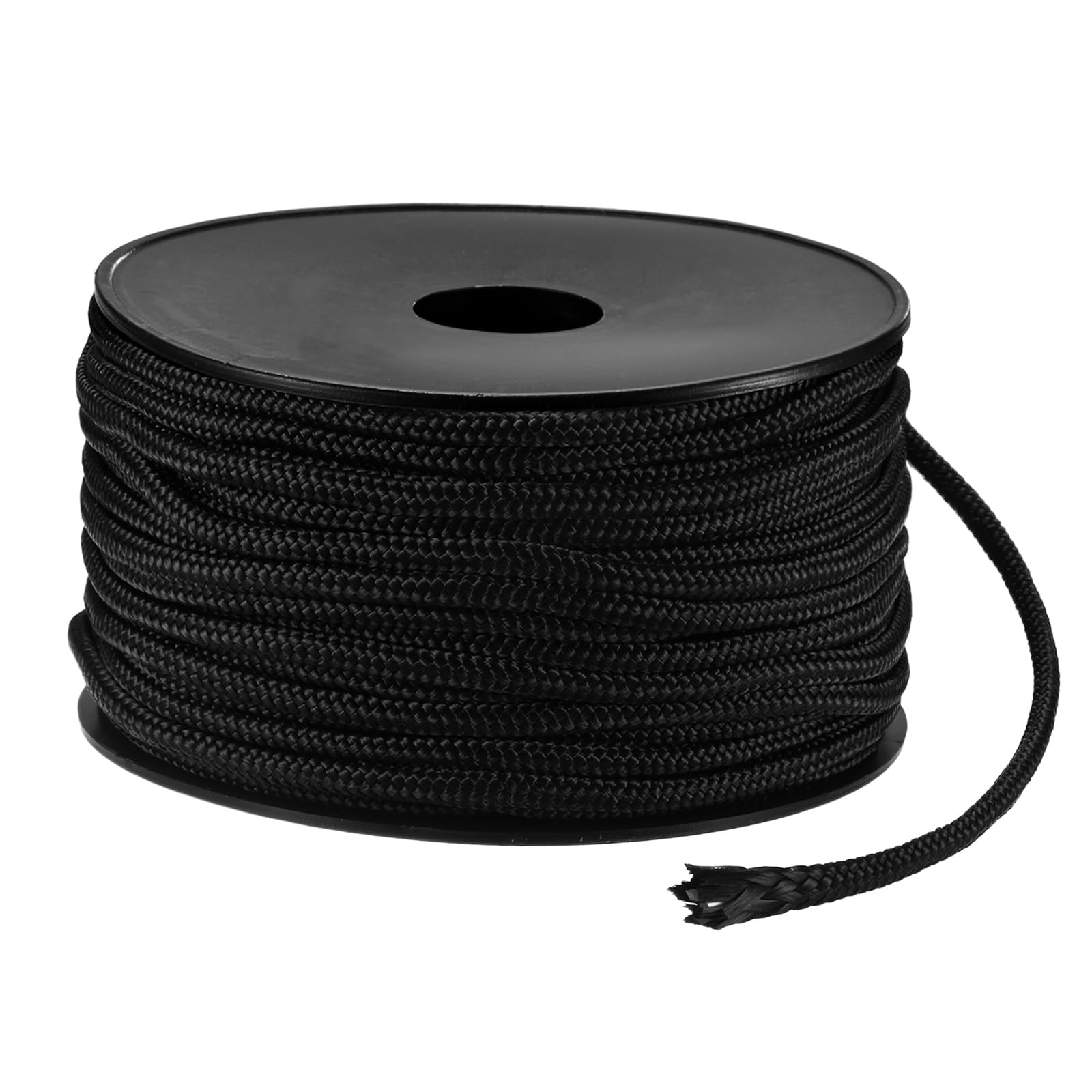M METERXITY Recoil Starter Rope Pull Cord 6mm 50m Pull Starter Rope Nylon Pull Cord Pull Starter Rope for Mower/Chain Saw/Trimmer/Brush Cutter [Black]