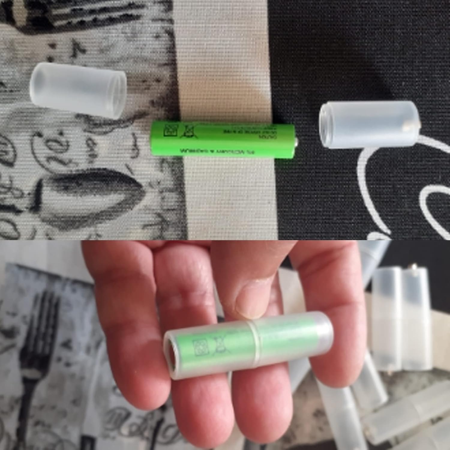 10 pezzi Convertitore adattatore batteria AAA ad AA cilindrico