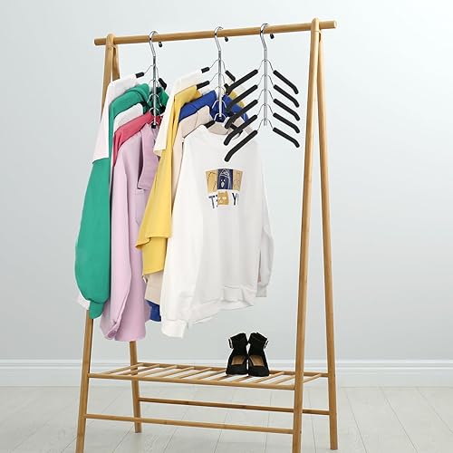 Miniatura 5 de Ripeng 8 perchas de ropa multicapa 5 en 1 para suéter y camisas, ahorro de espacio, antideslizante, de metal resistente, para blusas, árboles, para