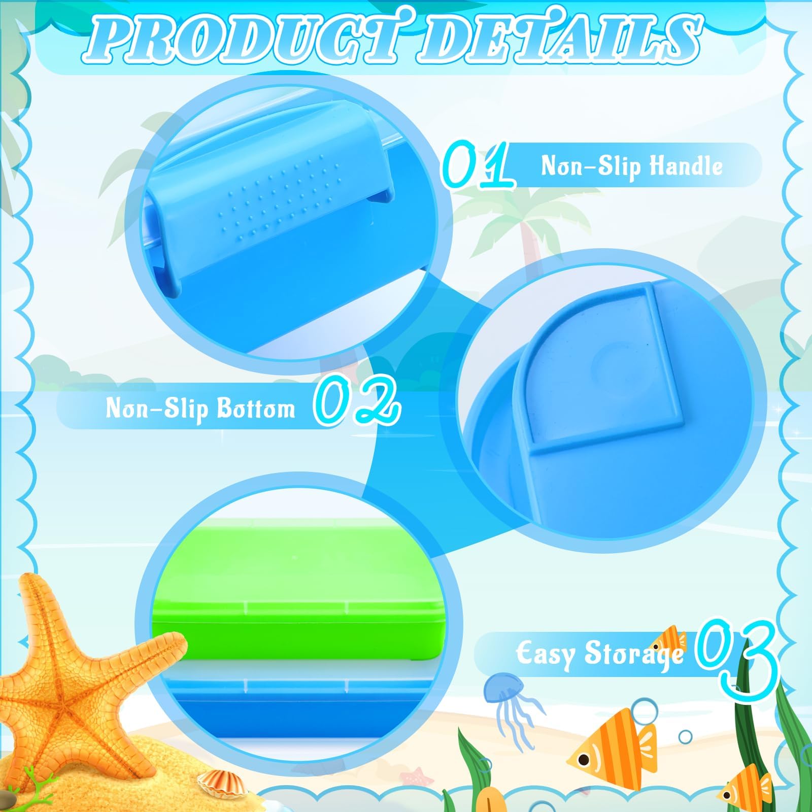 Sandkasten mit Deckel Sandkasten Sensory Bin mit Deckel für Kinder Kunststoff Tablett Sandkasten Abdeckung Sensory Sandbox Container für Wasser, Sand, Perlen und Mehr (Grün und Blau)