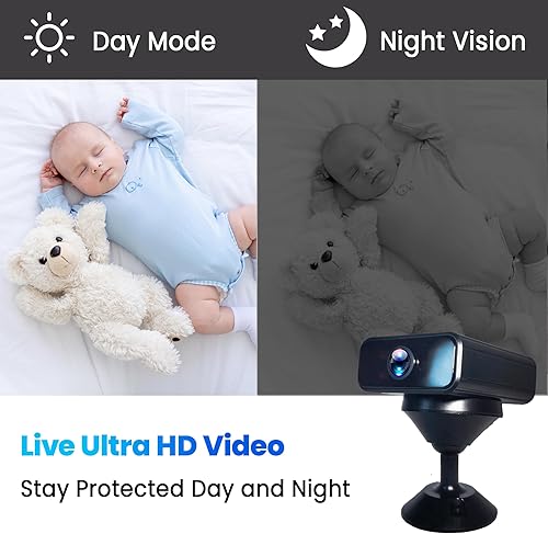 Miniatura 3 de Mini cámara oculta 2K Ultra HD - Cámara espía inalámbrica WiFi, cámara de niñera para el hogar, visión nocturna, detección de movimiento, control de