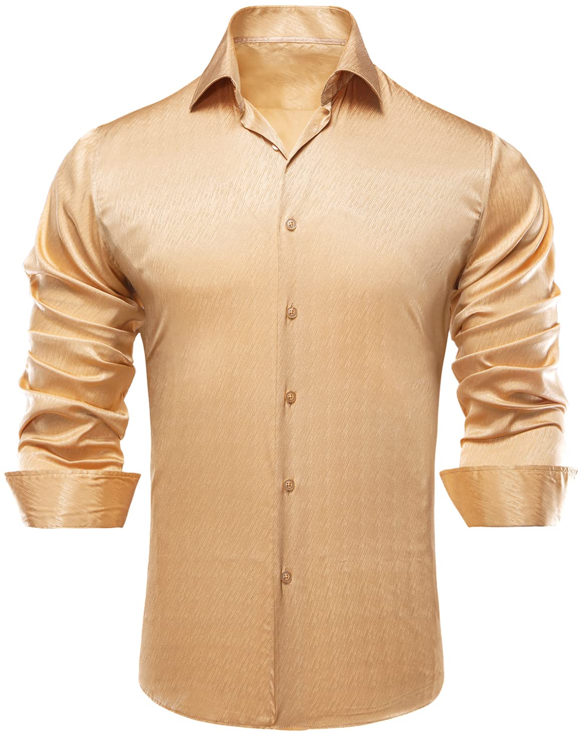 Champagne Mens Dress Shirt Ivory Cream Soft Cotton Formal Solid Shirt