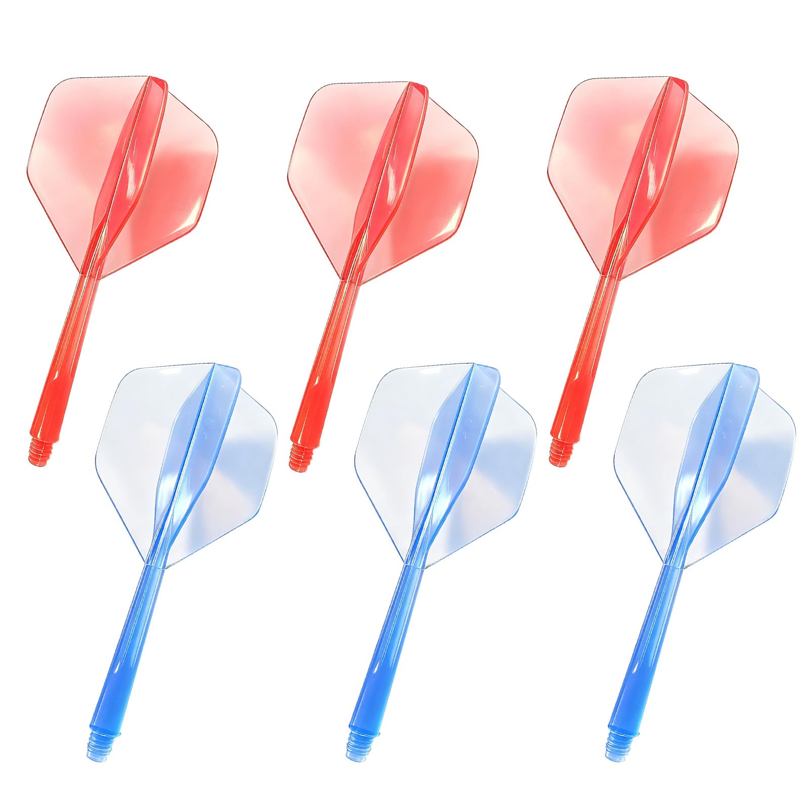 Xgvzs 6 PCS Darts Plastic Gentle Hint Darts for Soft Dartboards Great Indoor Office Home Games (Red + Blue, 6PC)
