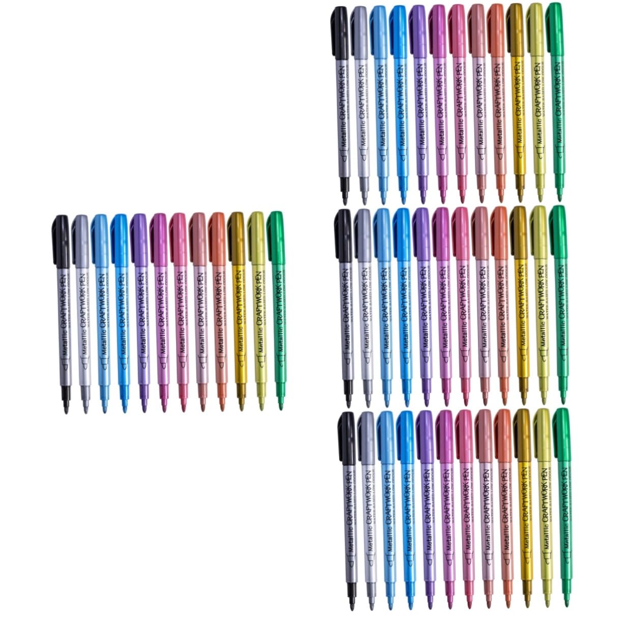 VILLCASE 4 Sätze Feuerfarben-metallstift Tinte Kreis Whiteboard-marker Markierungen Ultra Löschbar Schwarze Stifte Einziehbar Gel Permanentmarker Mit Feiner Spitze Tipp Nylon 12 Stück * 4