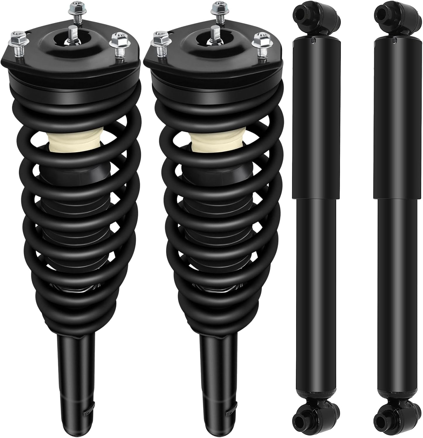 Front Rear Struts Assembly Shock Absorber with Coil Spring for Ford Fusion 2010-2012 for Mercury Milan 2010-2011,272596 344363