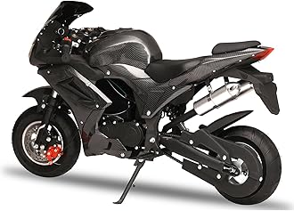 Kids Dirt Bike, 49cc 4-Stroke Gas Power Motocross, Off Road Mini Motorcycle, Pocket Motorbike with Front Rear Disc Brakes, Racing Max Speed 40KM/H, Mini Motorbike for Children (Unisex)