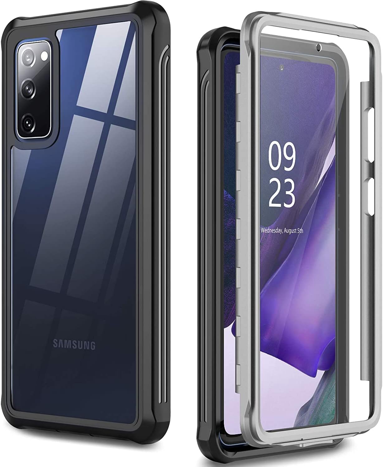 Oterkin Case Compatible With Samsung Galaxy S Fe 5g Mobile Phone Case 360 Degree Protective Case With Integrated Screen Protector Drop Protection Robust Case Matte S Fe Transparent Amazon De Electronics Photo